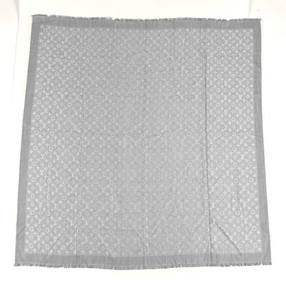Louis Vuitton Silk Wool Monogram Infra Shawl Blue 1 of 4