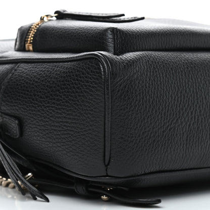 Gucci Pebbled Calfskin Soho Chain Backpack Black 9 of 10