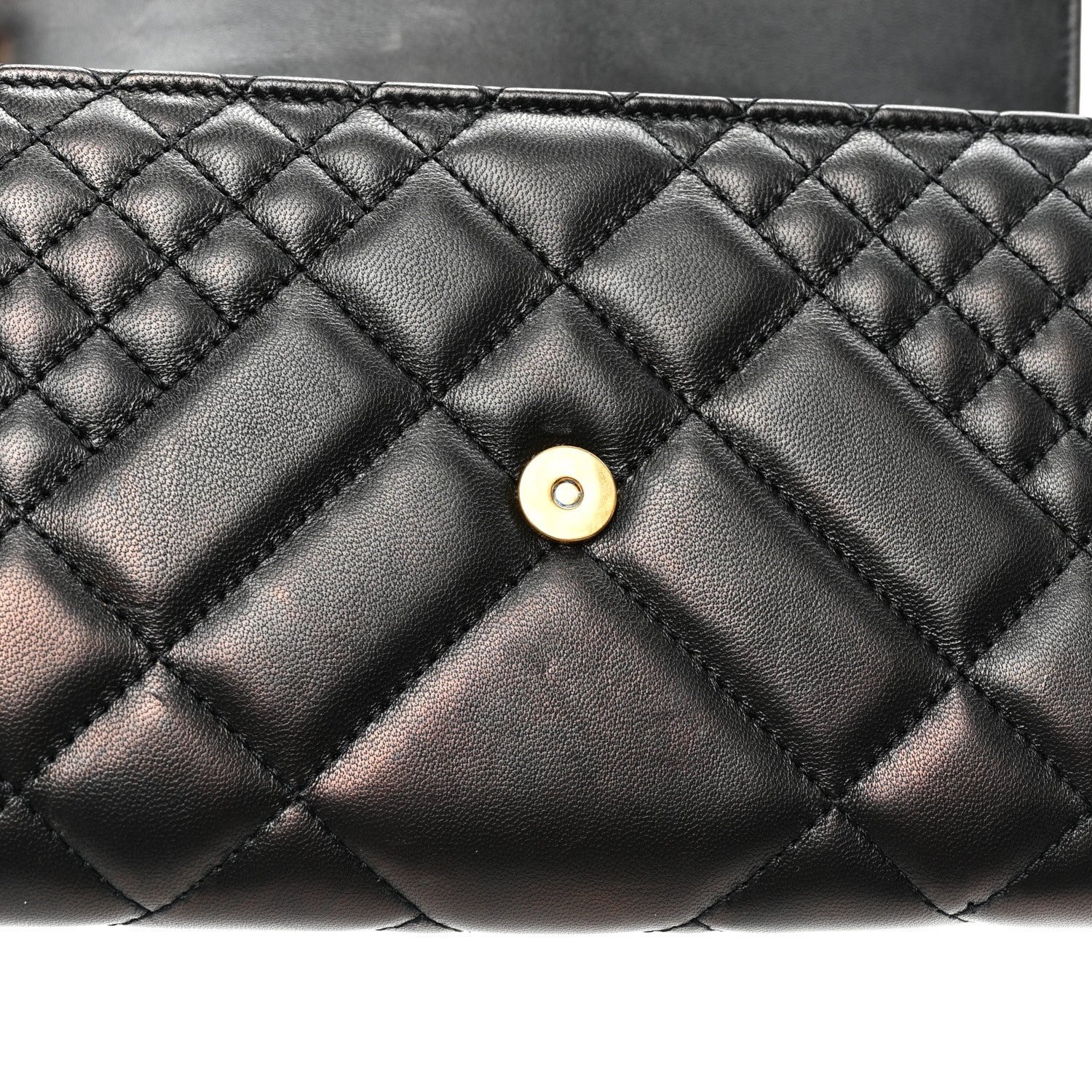 Versace Lambskin Quilted Medusa Wallet on Chain Crossbody Black Gold 13 of 15