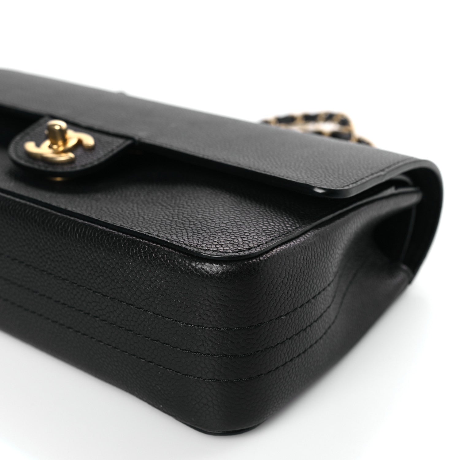 Chanel Grained Calfskin Medium Classic Pure Double Flap Black 8 of 8