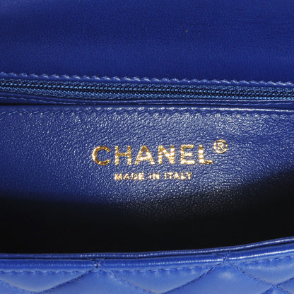 Chanel Lambskin Quilted Mini Flap Blue Fonce 7 of 8