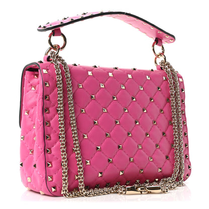 Valentino Garavani Nappa Medium Rockstud Spike Shoulder Bag Pink Orchid 3 of 9
