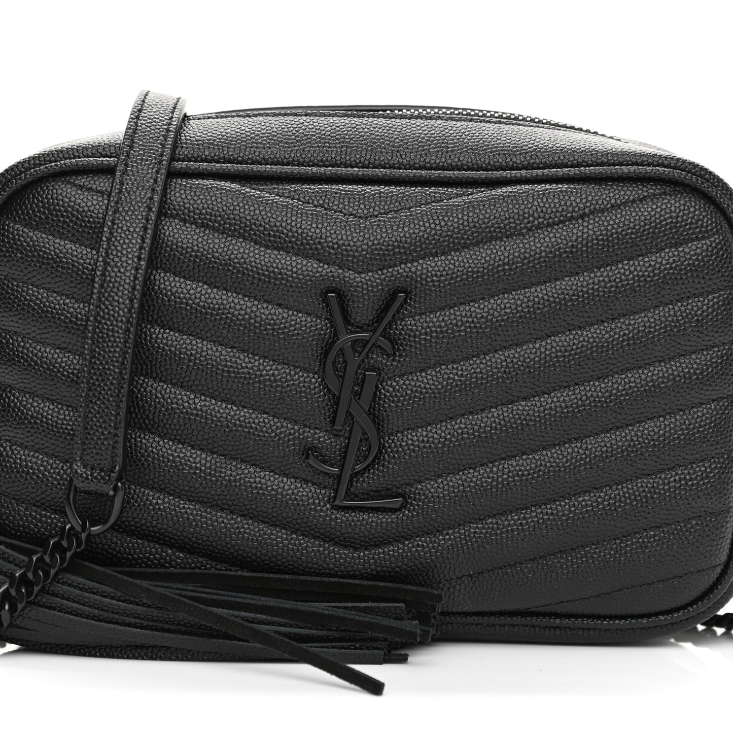 Grain De Poudre Matelasse Monogram Mini Lou Camera Bag Black