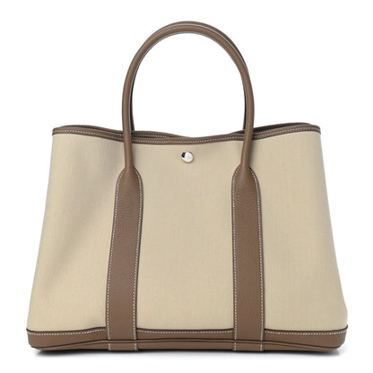 Hermes Twill D Negonda Garden Party 36 MM Tote Beton Etoupe 1 of 9