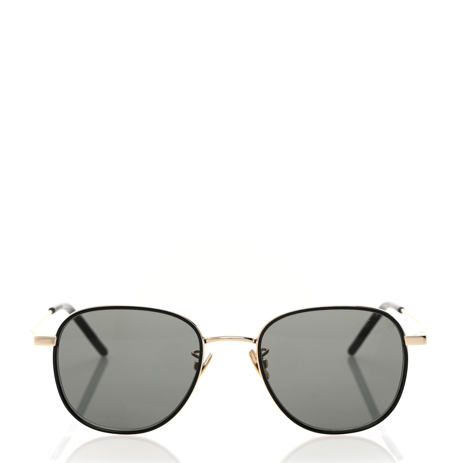 Saint Laurent Metal Aviator Sunglasses Gold Black 2 of 7
