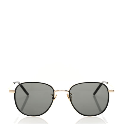 Saint Laurent Metal Aviator Sunglasses Gold Black 2 of 7