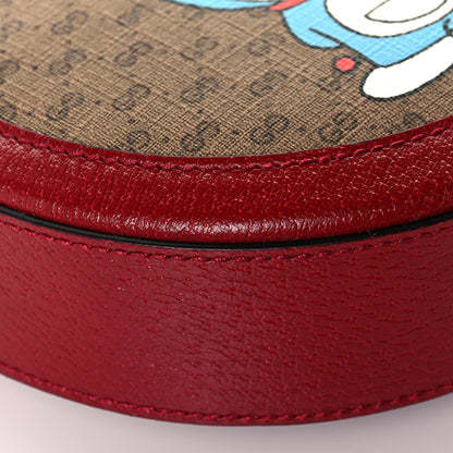 Gucci X DORAEMON Mini Vintage GG Supreme Monogram Mini Round Shoulder Bag Beige Cherry Red 9 of 17