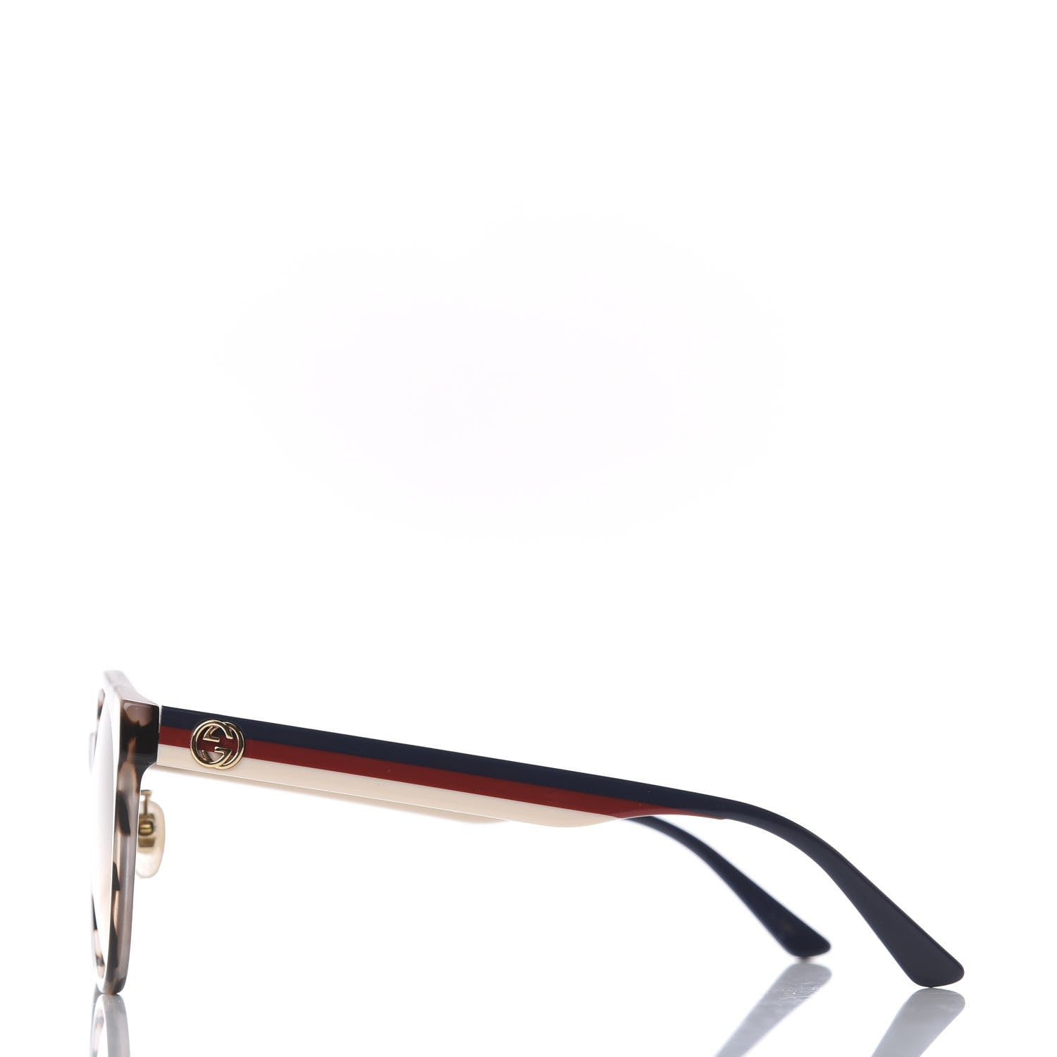 Gucci Acetate Round Eye GG Web Sunglasses GG0854SK Tortoise 3 of 6