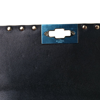 Valentino Garavani Lambskin Medium Rockstud Spike Shoulder Bag Black 10 of 10