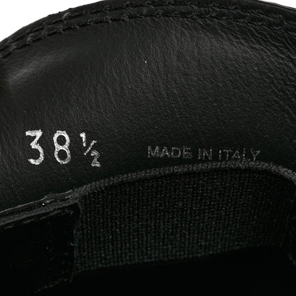 Prada Spazzolato Metal Triangle Logo 50mm Loafers 38.5 Black 6 of 9
