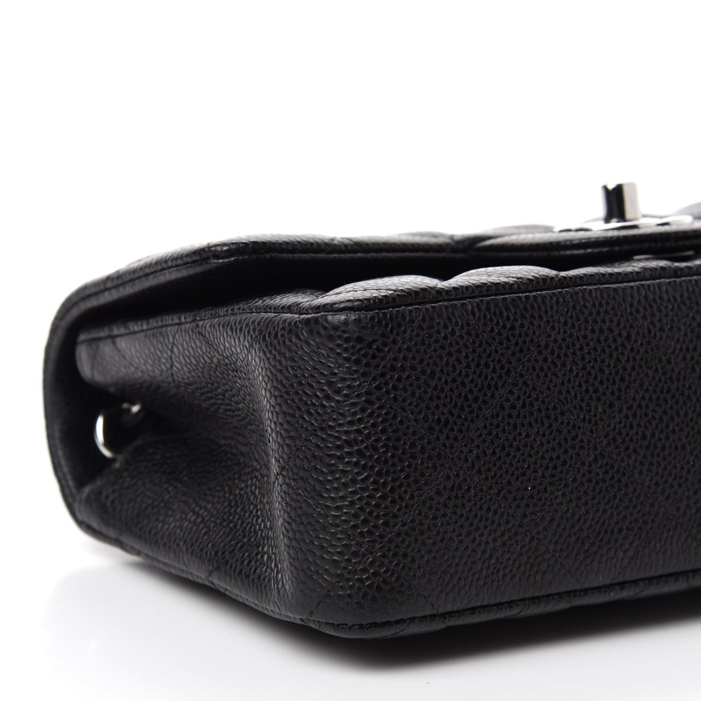 Caviar Quilted Mini Rectangular Flap Black