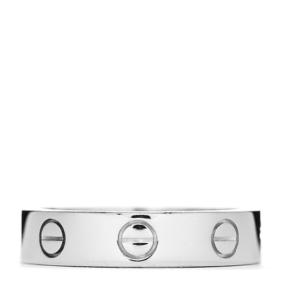 Cartier 18K White Gold Diamond 4mm LOVE Wedding Band Ring 48 4.5 2 of 4