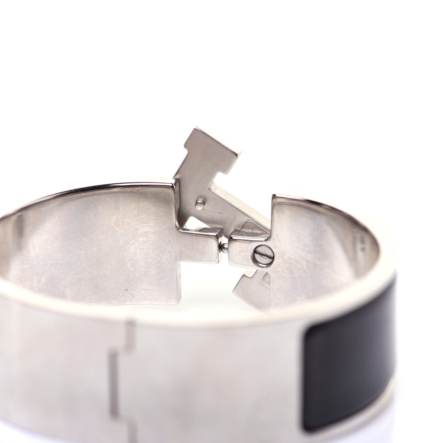 Enamel Wide Clic Clac H Bracelet PM Black
