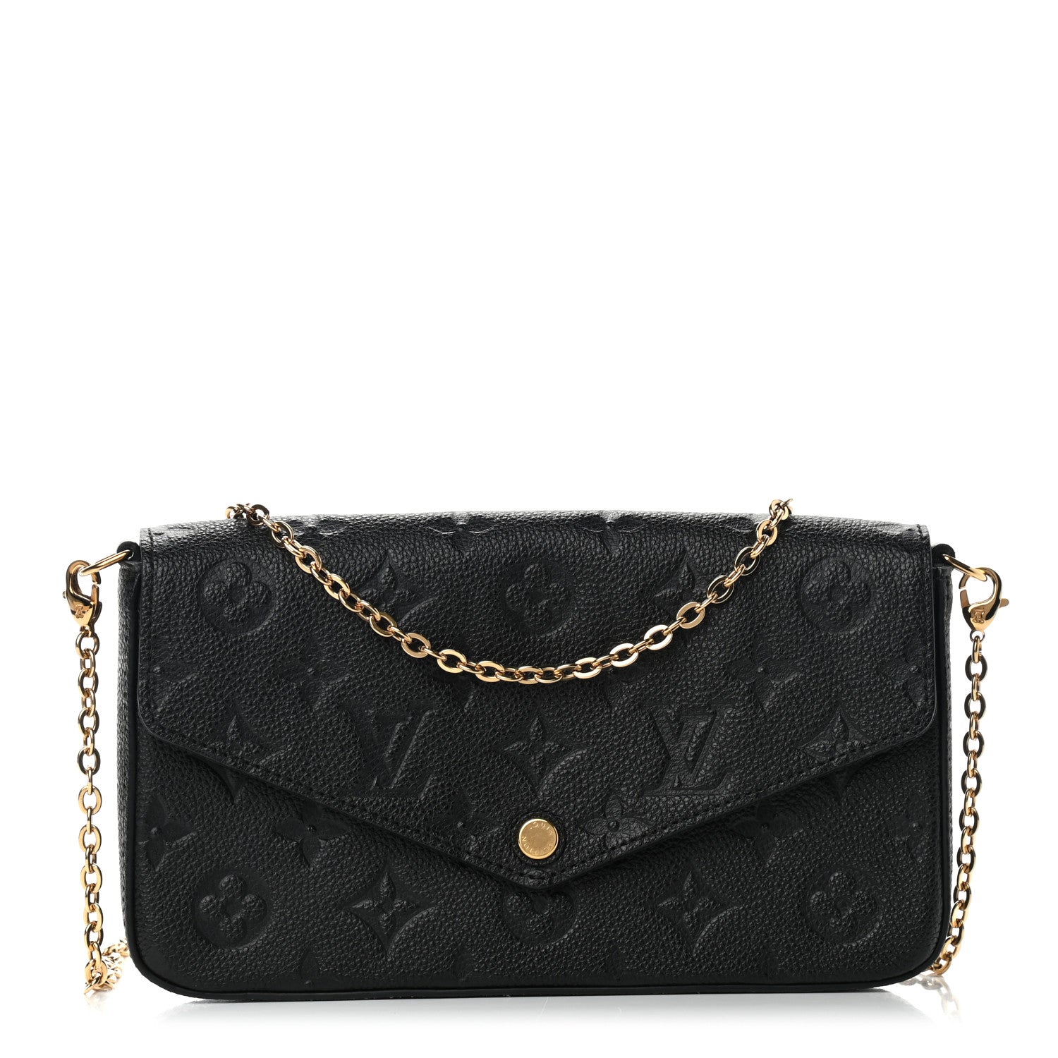Louis Vuitton Empreinte Pochette Felicie Chain Wallet Black 3 of 10