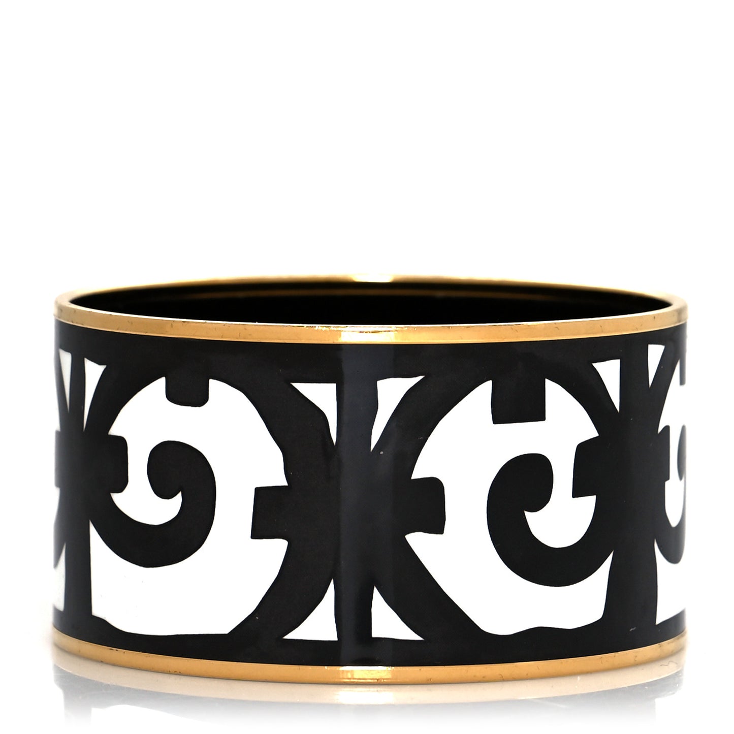 Enamel Printed Extra Wide Balcons du Guadalquivir Bracelet 65 Black