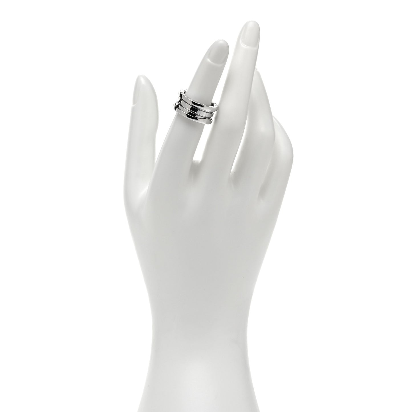 18K White Gold B.Zero1 Three-Band Ring 50 5.25