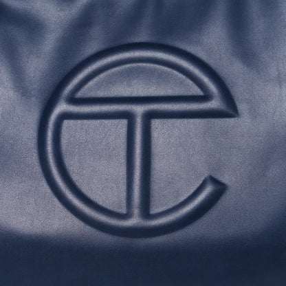 Telfar Vegan Leather Medium Shopping Bag Navy 9 of 13