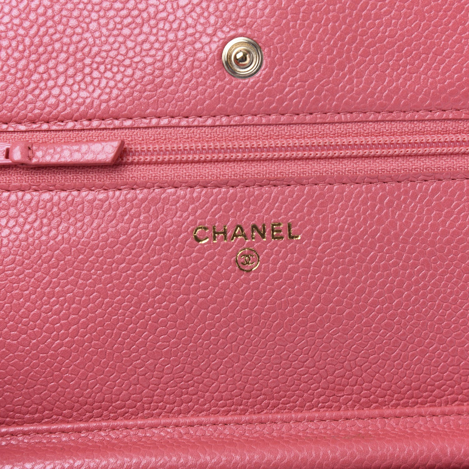 Chanel Caviar Quilted Wallet on Chain WOC Pink 6 of 9