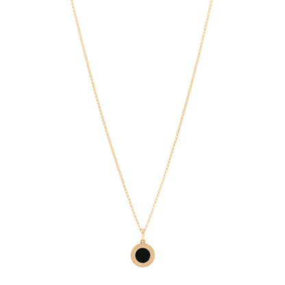Bulgari 18K Yellow Gold Black Onyx BVLGARI BVLGARI Pendant Necklace 1 of 4
