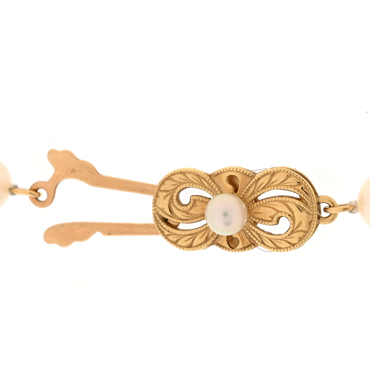 18K Yellow Gold Akoya Cultured Pearl 5-6mm Strand Necklace
