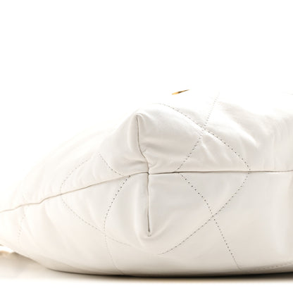Chanel Shiny Calfskin Quilted Small Chanel 22 White 9 of 10