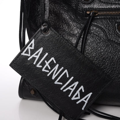 Balenciaga Agneau Arena Graffiti Short Strap Classic Hardware City Black White 8 of 10