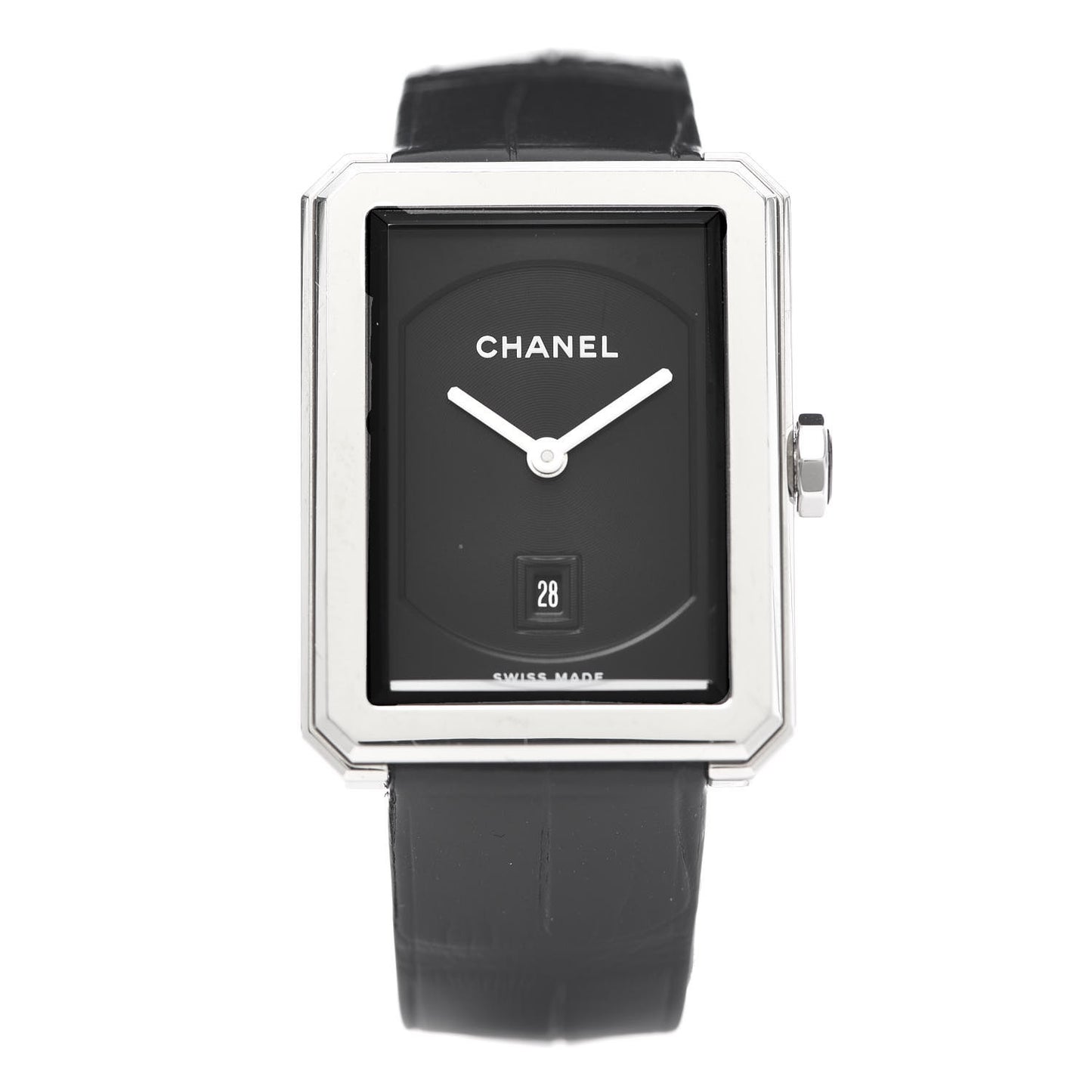 Stainless Steel Alligator 26mm Boy-Friend Quartz Watch Black