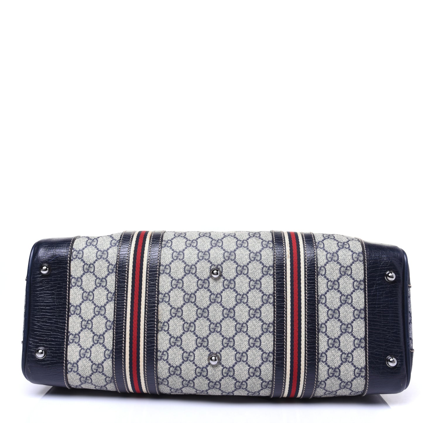 GG Supreme Monogram Web Large Carry On Duffle Bag Navy