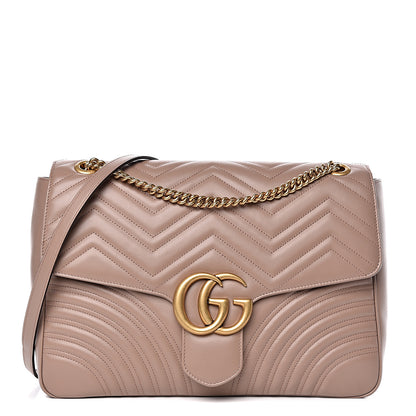 Gucci Calfskin Matelasse Large GG Marmont Shoulder Bag Porcelain Rose 1 of 10