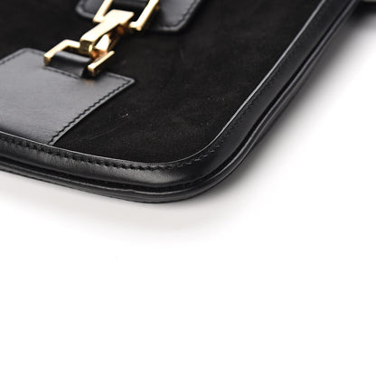 Gucci Suede Calfskin Crossbody Bag Black 8 of 9