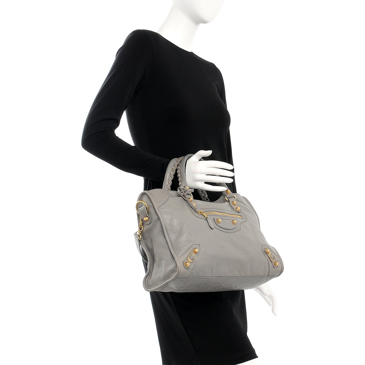 Agneau Giant 12 Gold Hardware City Gris Pyrite