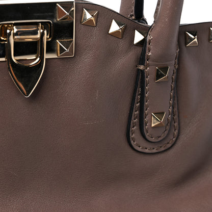 Valentino Garavani Vitello Rockstud Dome Satchel Taupe 15 of 16