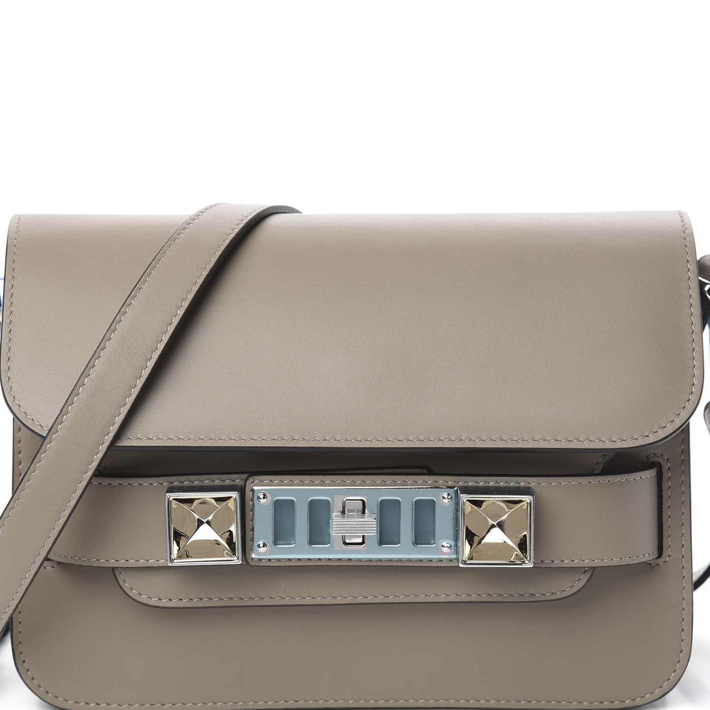 Smooth Calfskin Mini PS11 Classic Shoulder Bag Light Taupe