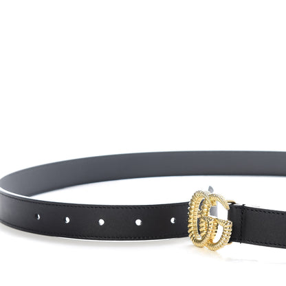 Gucci Moon Calfskin Torchon Double G 25mm Belt 105 42 Black 4 of 4