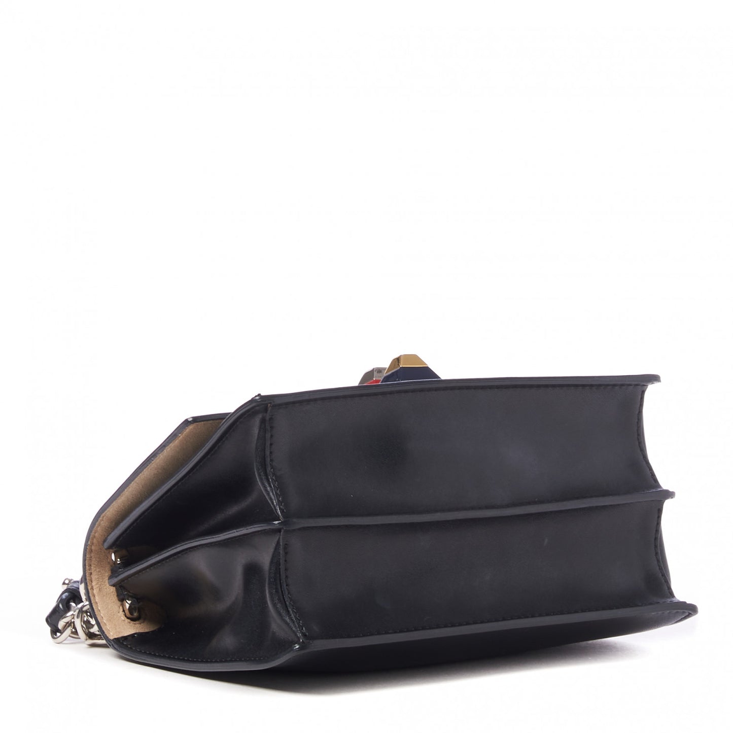 Vitello Liberty Studded Small Kan I Shoulder Bag Black Multicolor