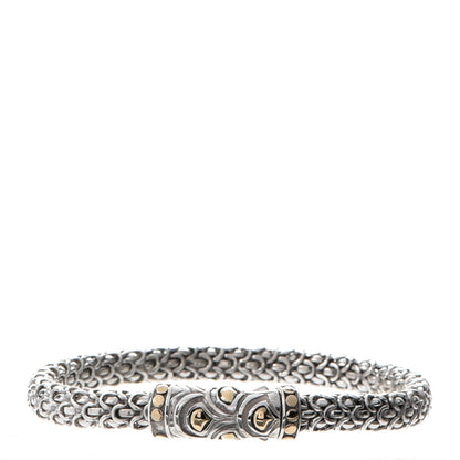 John Hardy Sterling Silver 18K Yellow Gold 6mm Naga Station Bracelet 1 of 5