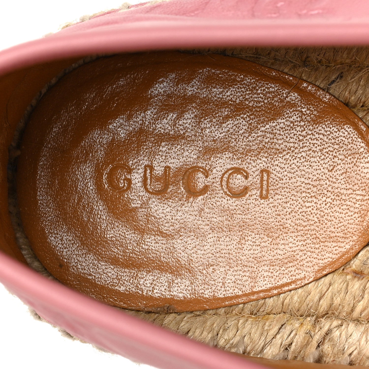 Gucci Guccissima Signature Espadrilles 39 Rose Baby Candy 7 of 8