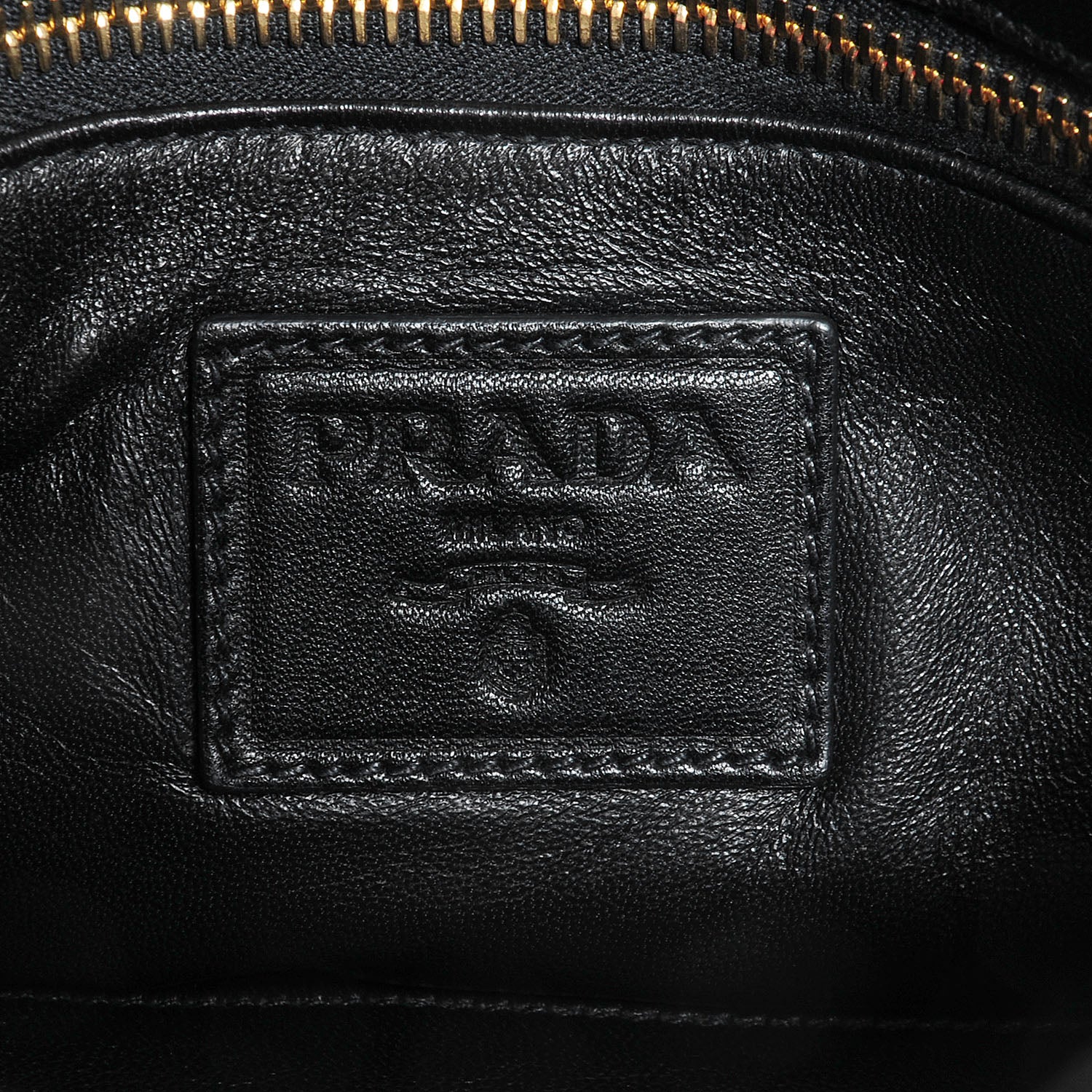 Prada Nappa Stripes Shoulder Bag Black Oro 7 of 8