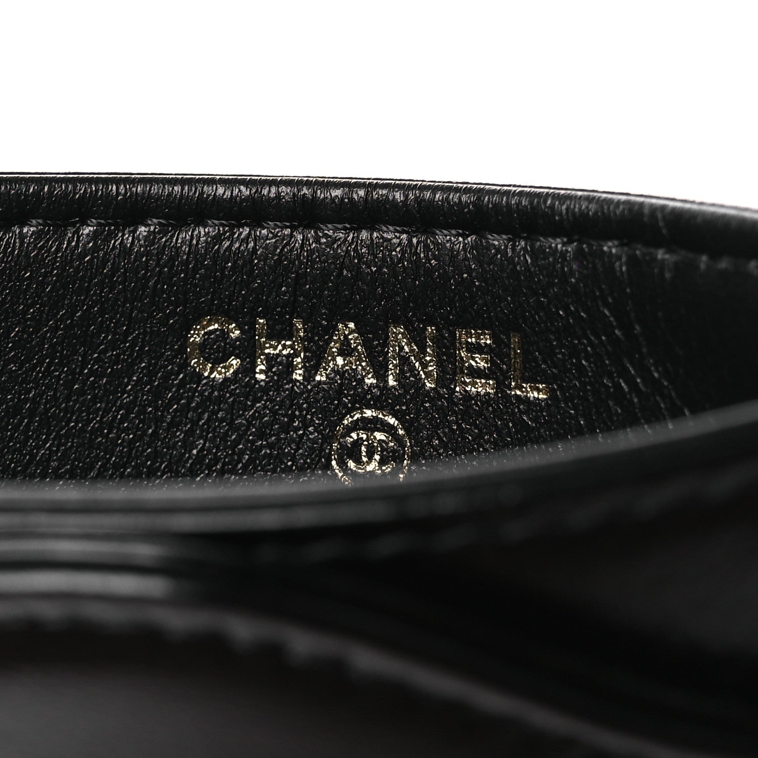 Chanel Shiny Crumpled Calfskin Quilted 31 Card Holder Black 6 of 10
