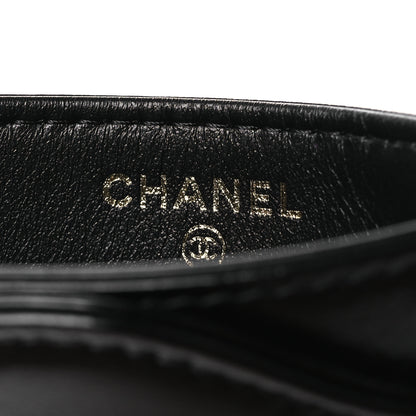 Chanel Shiny Crumpled Calfskin Quilted 31 Card Holder Black 6 of 10