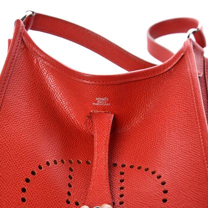 Hermes Epsom Evelyne Short Strap TPM Rouge 6 of 10