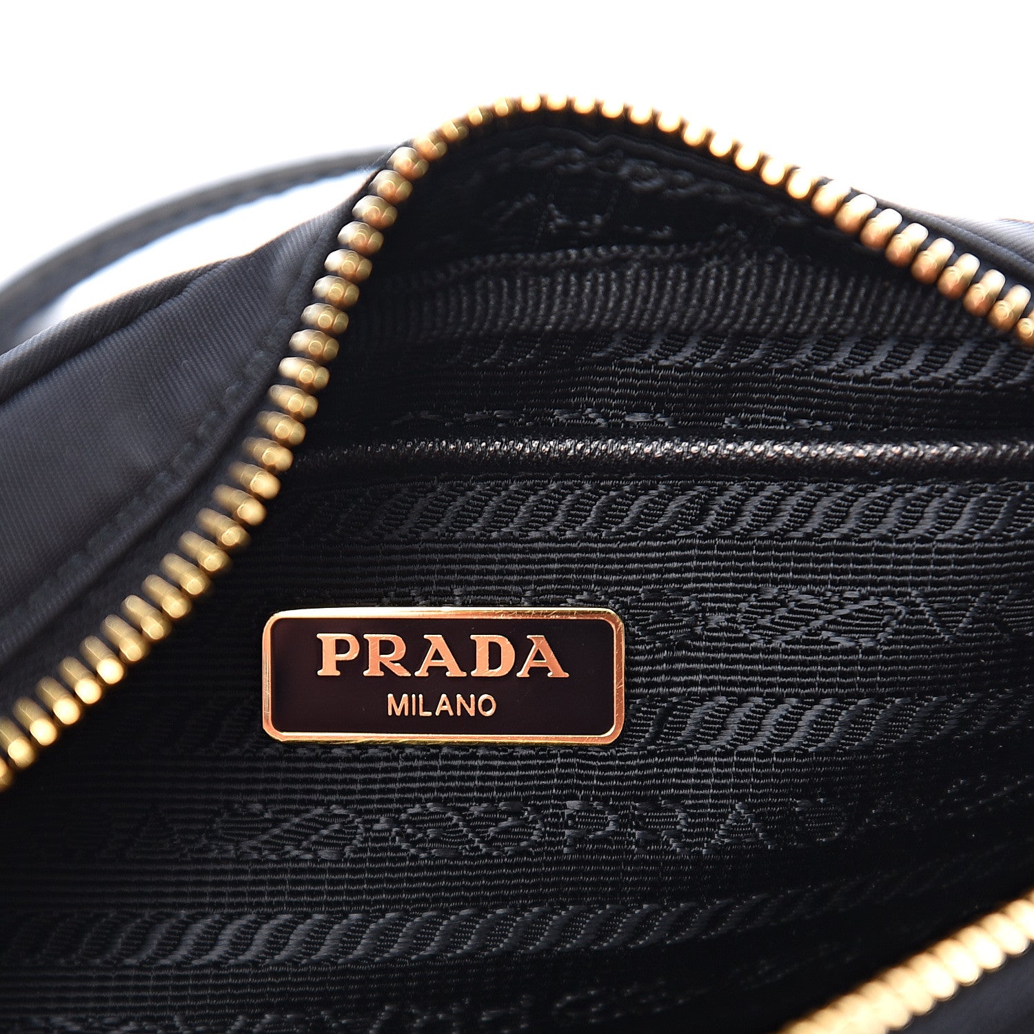 Prada Tessuto Nylon Saffiano Convertible Crossbody Wristlet Black 5 of 8