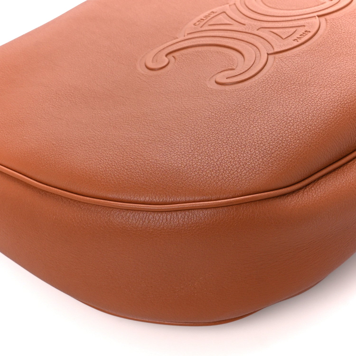 Celine Supple Calfskin Triomphe Heloise Shoulder Bag Tan 10 of 11