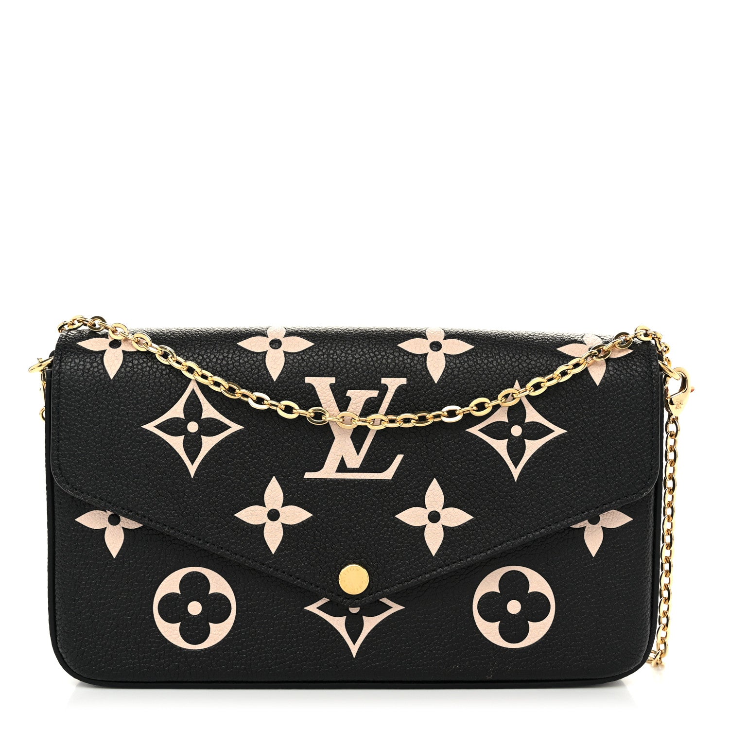 Louis Vuitton Empreinte Monogram Giant Felicie Pochette Black Beige 1 of 11