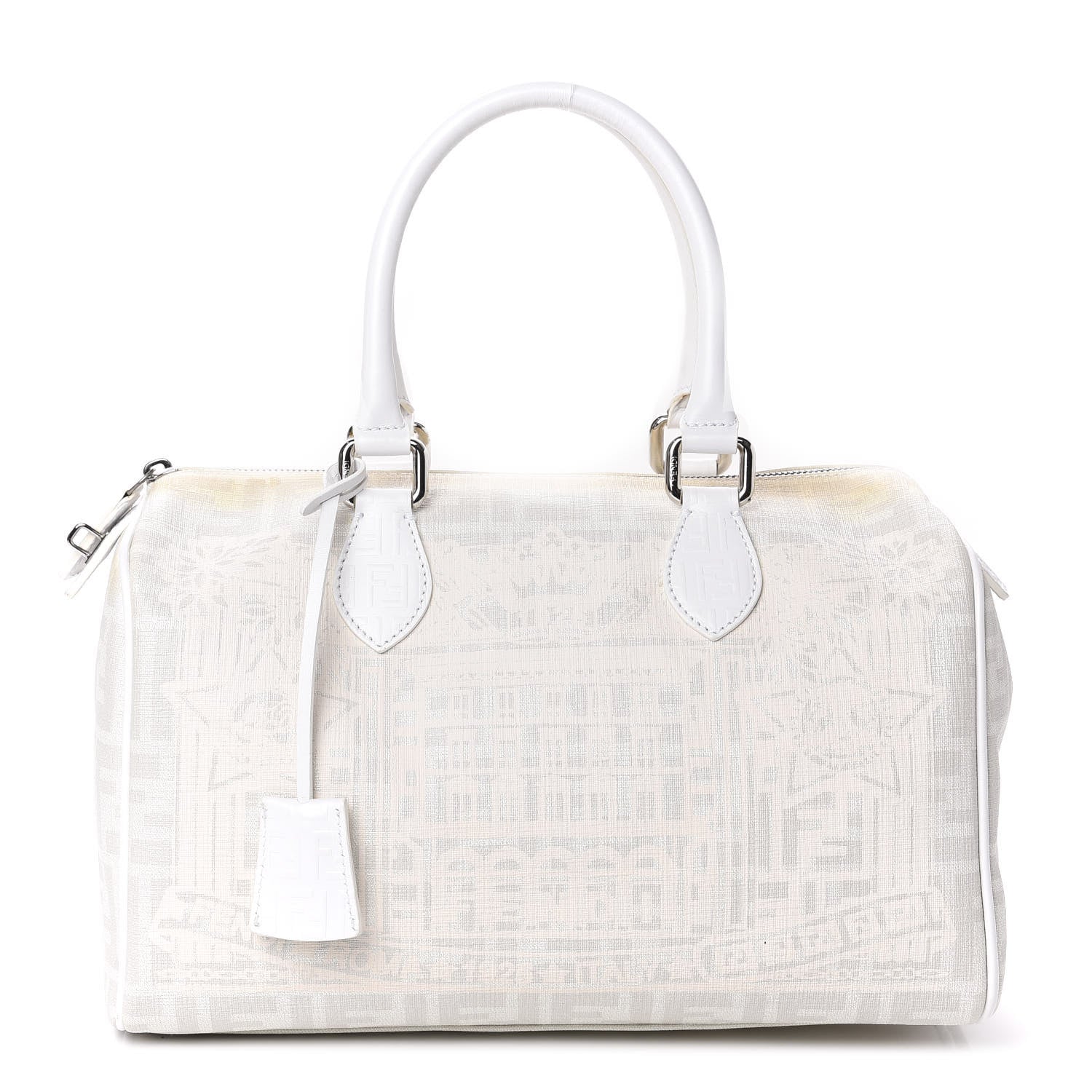 Fendi Zucca Spalmati Palazzo Print Forever Boston White 1 of 15