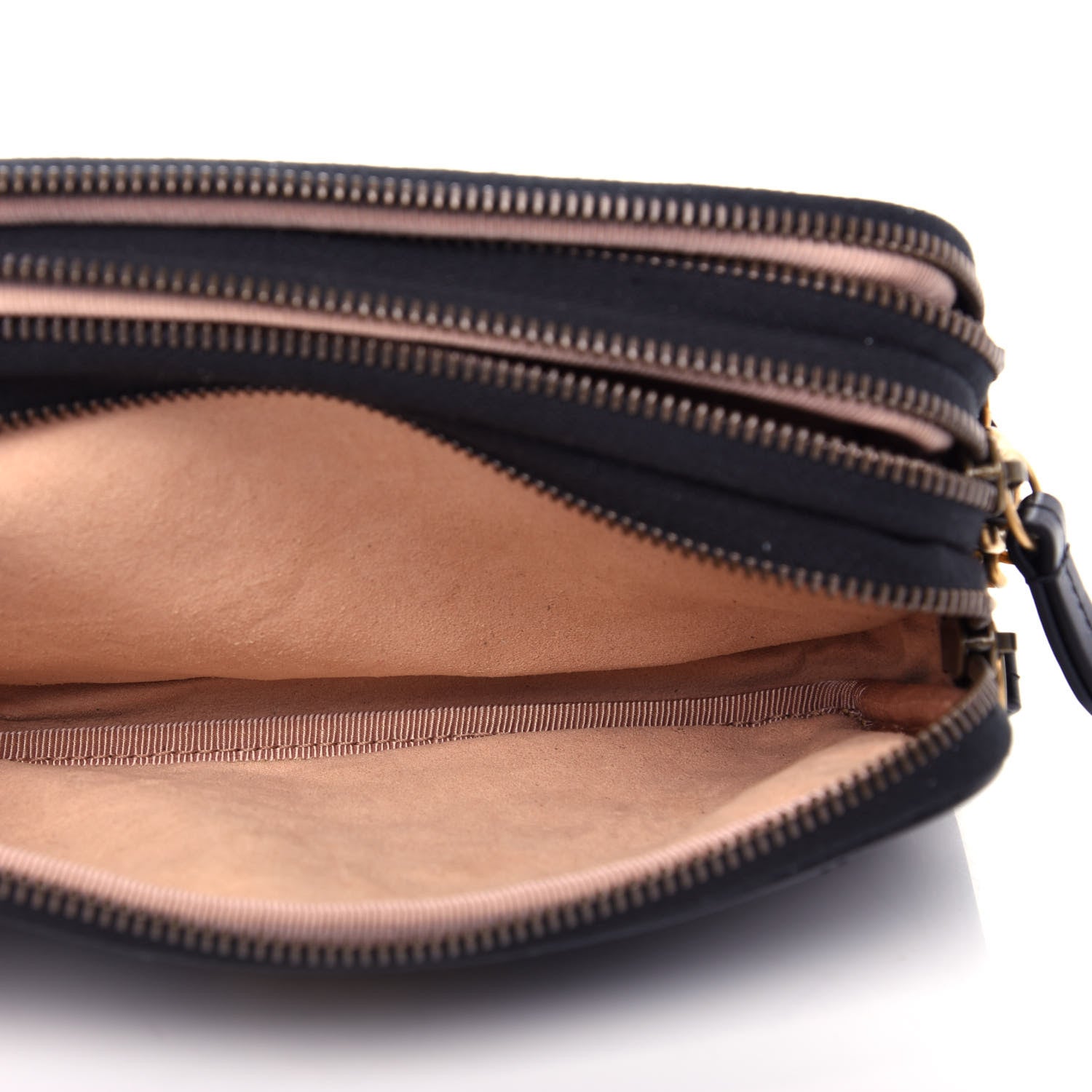 Gucci Calfskin Matelasse Mini GG Marmont Chain Crossbody Bag Black 5 of 13