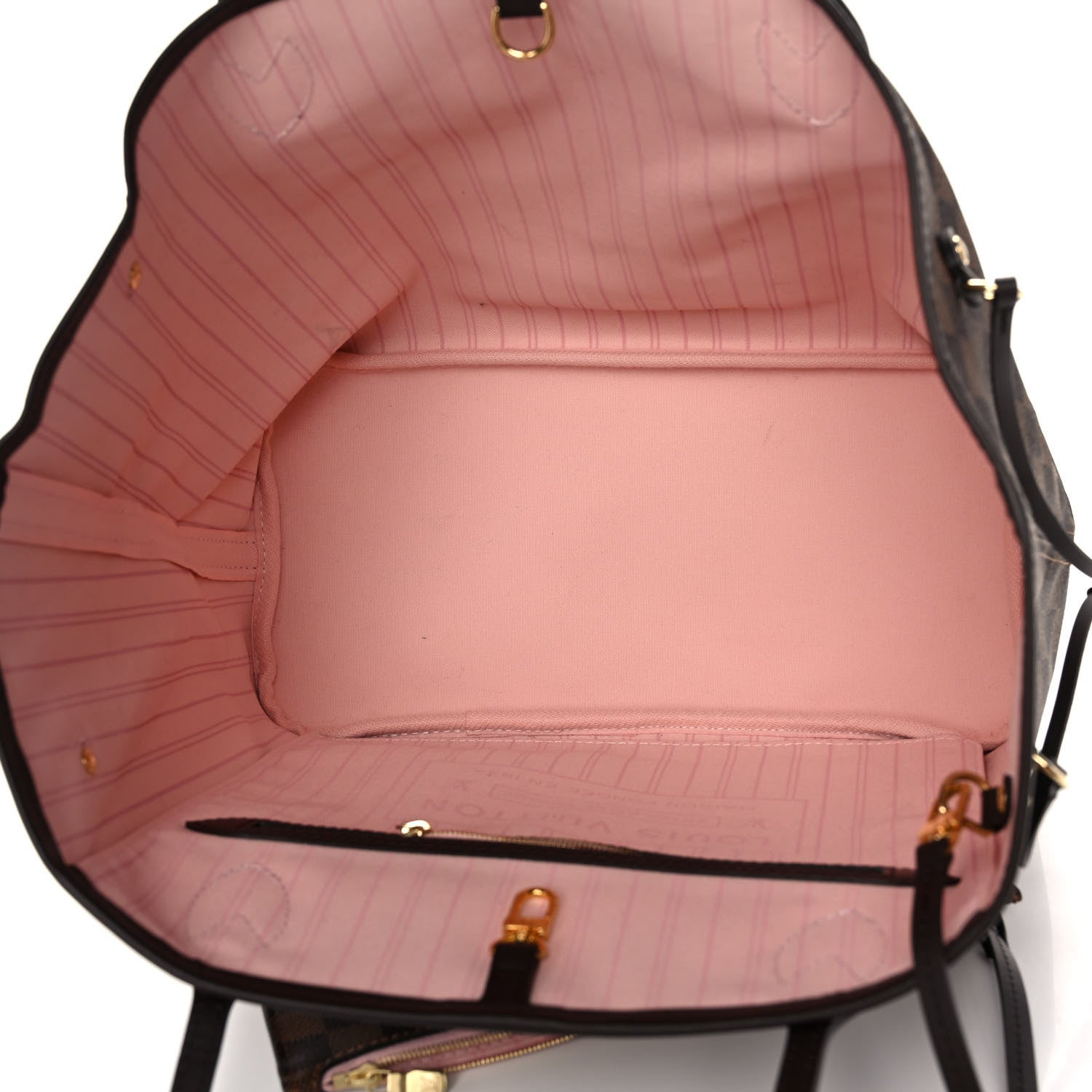 Louis Vuitton Damier Ebene Neo Neverfull MM Rose Ballerine 6 of 15