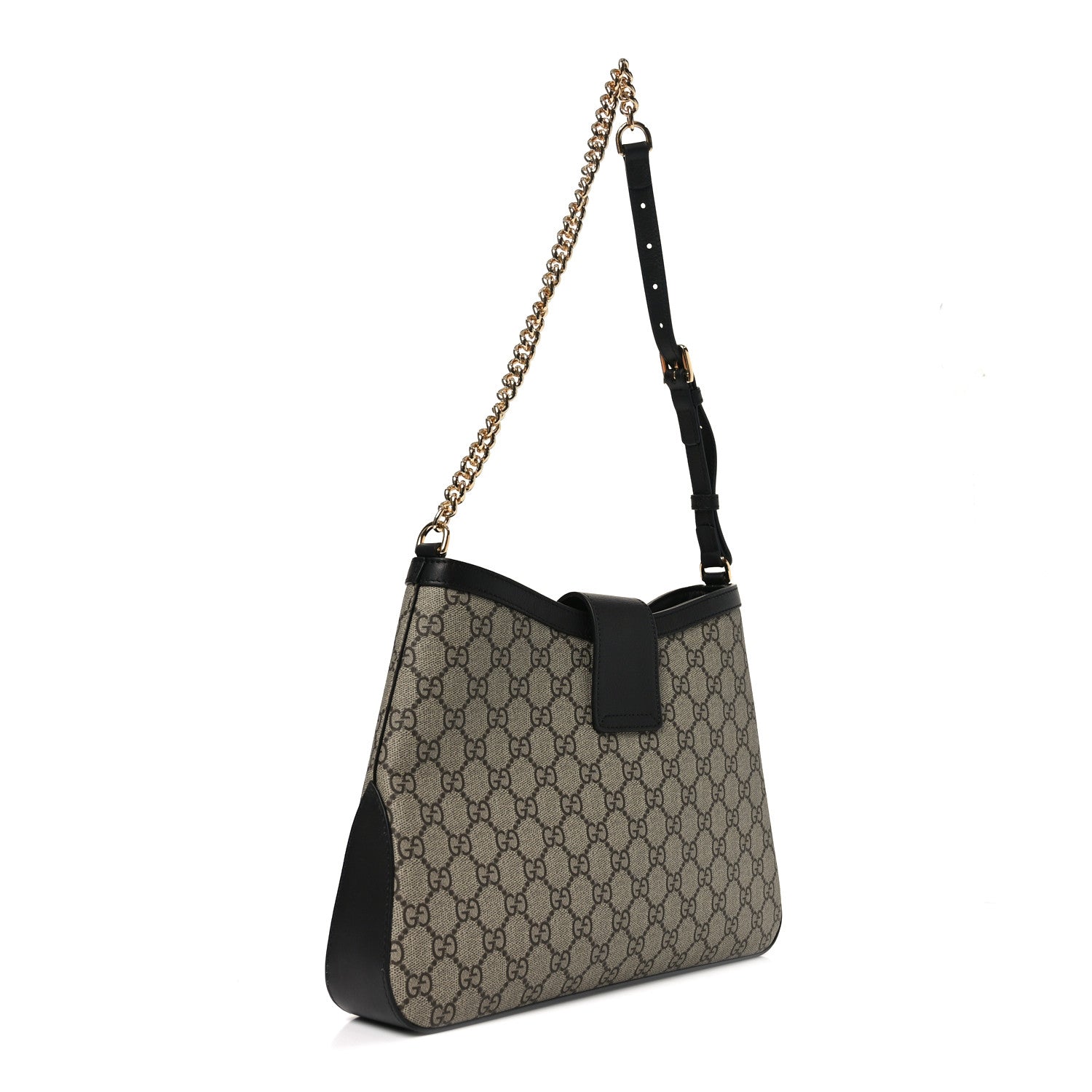 Gucci GG Supreme Monogram Medium Padlock Shoulder Bag Black 3 of 10
