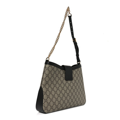 Gucci GG Supreme Monogram Medium Padlock Shoulder Bag Black 3 of 10