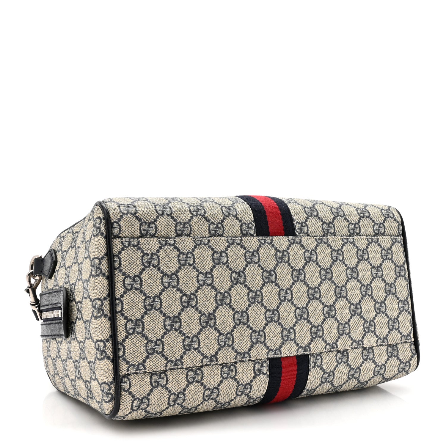 Gucci GG Supreme Monogram Web Medium Ophidia Top Handle Bag Beige Blue 4 of 10